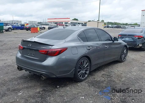2021 Infiniti Q50 Red Sport 400 Awd from USA, damaged, VIN JN1FV7DR2MM880505